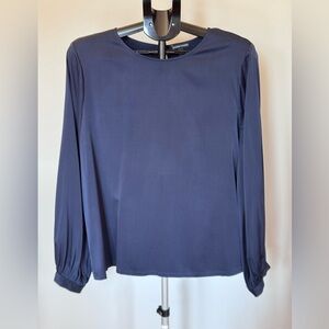 Elieen Fisher Elegant Navy Blue Women's Blouse Size L